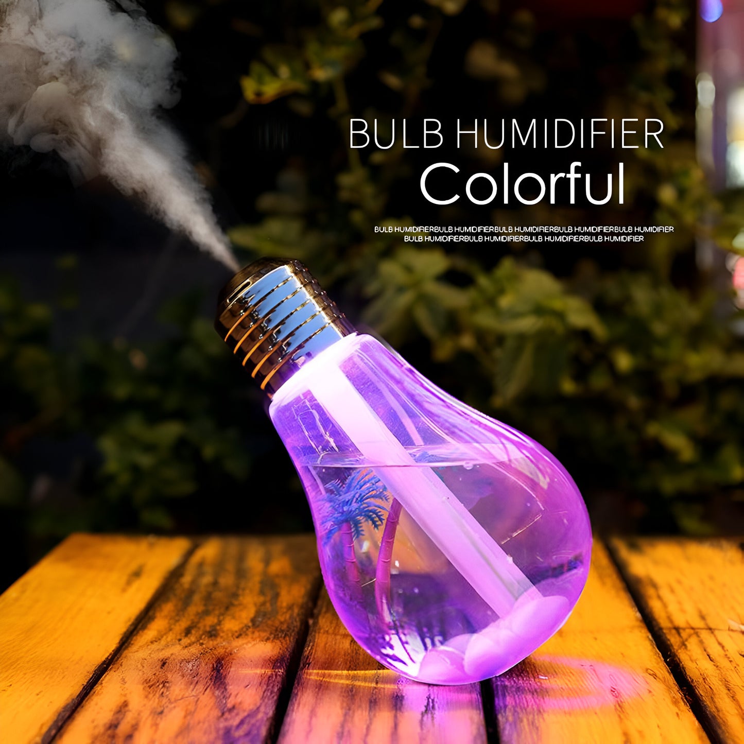 Bulb Humidifier with 7 Color Changing LED lights