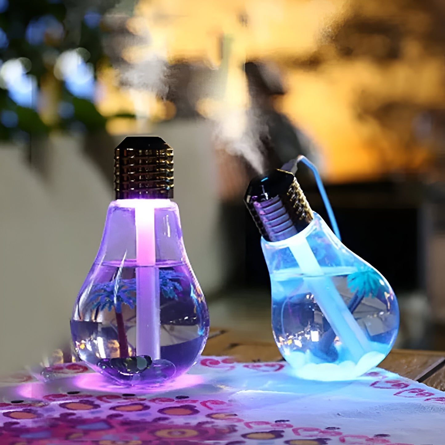 Bulb Humidifier with 7 Color Changing LED lights